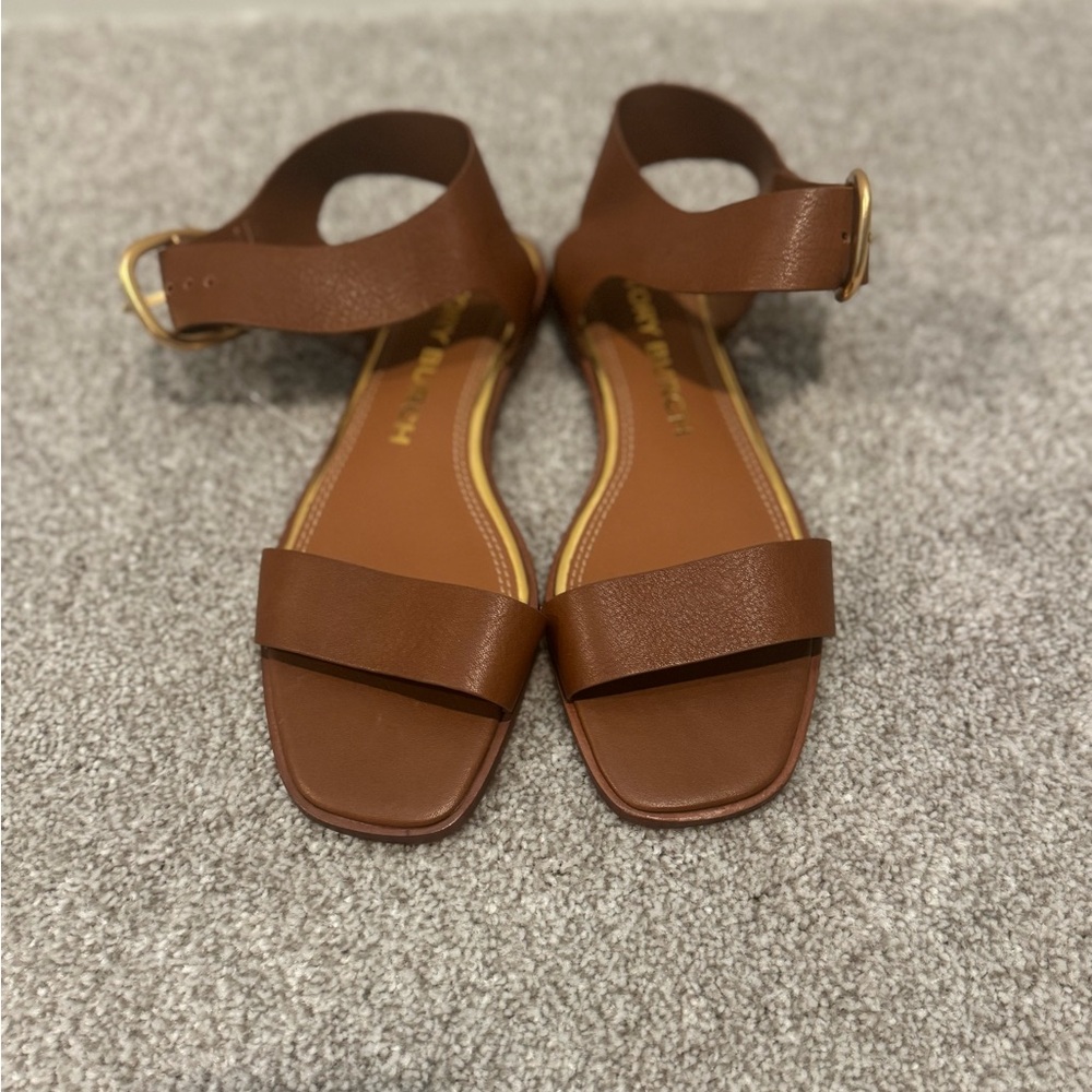 Tory Burch Shelby Brown camel 🐪 Leather Sandals